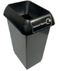 Picture of 50ltr Black Recycling Bin Complete With Lid For General Waste