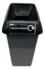 Picture of 50ltr Black Recycling Bin Complete With Lid For General Waste